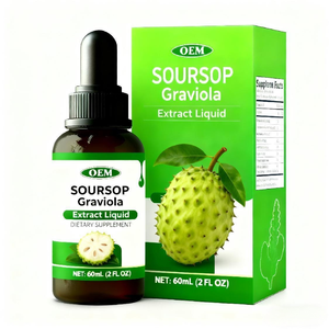 Extracto Líquido de Hoja de Guanábana (Graviola) de 60 ml, Suplemento Dietético en Gotas, Bebida Oral, Amargos de Guanábana, Fabricación Directa de Fábrica - Product Image 1