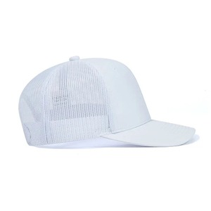 Gorra blanca en blanco de alta calidad de malla sólida transpirable SnapBack hat adulto al aire libre correr deportes gorra de camionero personalizada - Product Image 2