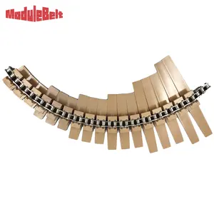 Curved Plastic Chain Conveyor Belt 1873 Chain Slat Top Chain Belt