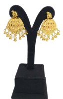 Meilleur choix ensemble de bijoux décontractés anniversaire de mariage nouveau design collier plaqué or 24KT boucle d'oreille anneau quatre grammes vente à chaud