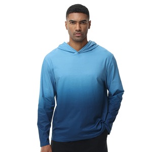 Sudadera con capucha atlética de manga larga de verano para hombre, sudadera para correr, pescar y caminar para actividades al aire libre - Product Image 3