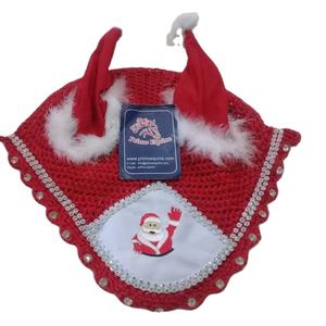 Logotipo personalizable Papá Noel bordado Navidad Equitación Oreja Red Logotipo personalizado Producto ecuestre - Product Image 4