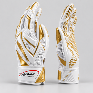 Guantes de Fútbol Americano Deportivos, Dedos Completos, PU Transpirable, Antideslizantes, Correa de Muñeca Ajustable, para Todas las Temporadas - Product Image 2