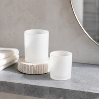 Lot de pots à bougies en verre de 200 ml avec couvercles en bois et emballage personnalisé pour coffrets cadeaux de détail