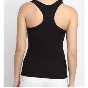 Camiseta sin mangas de algodón orgánico de calidad superior para mujer, transpirable, de secado rápido, sin mangas, con patrón sólido, logotipo frontal, estilo de verano - Product Image 4