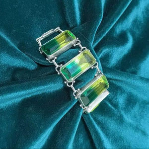Pulsera de Plata Alemana de Alta Calidad con Cuentas de Piedras Naturales Cuadradas de Colores, Joyería Étnica Hecha a Mano con 20% de Descuento y Regalo de Año Nuevo - Product Image 5