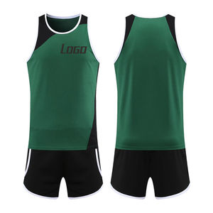 ชุดเสื้อกล้ามกีฬาวิ่งพิมพ์ลายขายดี ระบายอากาศได้ดี ยูนิเซ็กซ์ ผ้าโพลีเอสเตอร์ 100% ชุดยูนิฟอร์มกรีฑา - Product Image 4