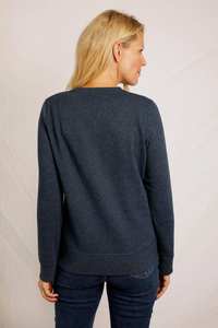 Sudadera Deportiva de Invierno para Mujer, Color Azul Marino, Personalizada al por Mayor, 100% Algodón Suave al Tacto, con Mangas Largas y Tela de 400g - Product Image 2