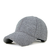 Gorra de béisbol de terciopelo polar de 6 paneles de alta calidad personalizada Sombrero de estilo formal de dos tonos con logotipo bordado en 3D