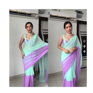 Vêtements ethniques indiens légers au design magnifique, sari imprimé en georgette pour mariage et tenue décontractée, meilleure vente - Product Image 1