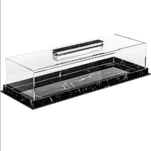 Caja de pan Rectangular Judaica Lucite, pieza decorativa de plástico para mantener la jalá fresca y mejorar la decoración judía del hogar - Product Image 3