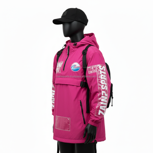 <b>Women</b> Premium 160GSM Nylon Windbreaker <b>Jacket</b> in Magenta with Sleeve and Chest Panels Custom Logo <b>Heat</b> Transfer <b>Jacket</b> <b>For</b> <b>Women</b> - Product Image 4