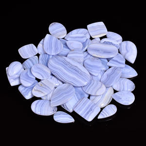 AAA + Top Qualité Naturel Bleu Dentelle Agate Cabochon de Pierres Précieuses Lâches Mélange Forme Et Taille Pierres Précieuses Pour La Fabrication de Bijoux - Product Image 6