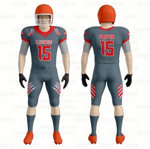 Meilleures ventes, ensemble uniforme de football américain à manches courtes en polyester respirant, design personnalisé, vêtements d'entraînement, impression par sublimation - Product Image 4