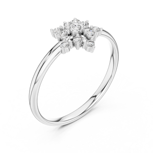 แหวนเพชรแฟชั่นเกาหลีสำหรับผู้หญิงชุบทอง10K Jewels - Product Image 3