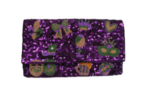 Pochette de soirée en perles faites à la main pour le Mardi Gras, avec un motif à carreaux abstrait, élégante pochette pour femmes, idéale pour les cadeaux et les événements - Product Image 4