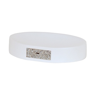 Portasapone MSV 'Luanda' in poliresina bianca - Product Image 2