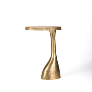 Table d'appoint en métal New Look Table d'appoint de canapé au design unique avec finition dorée pour meubles de salon et de chambre à coucher - Product Image 1