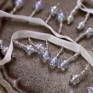 Dangling Drop Round Bead handmade Beaded pearl <b>Trim</b>, <b>Tassel</b> Beaded <b>Trim</b>, Tubes Fringe <b>Trim</b> for Party Costumes - Product Image 1