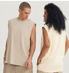 Camiseta Deportiva de Verano para Hombre, 100% Algodón, Transpirable, 220GSM, Corte Ajustado, Sin Mangas, Secado Rápido, Personalizable con Logotipo - Product Image 5