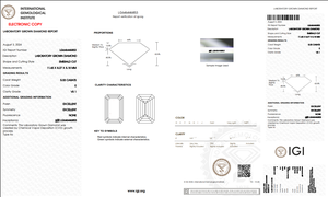 La mejor calidad IGI Certified E Color Shape Emerald Cut 5,03 CT CVD Lab Grown Loose Diamonds VS1 Lab Created - Product Image 2