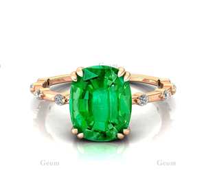 Coussin coupe naturel péridot pierre précieuse août pierre de naissance bague 14kt 18k or massif diamant bague de mariage pour les femmes livraison directe - Product Image 1