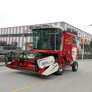 Hot Sale Automatic Custom Mowing Self-Propelled Full Automatic 4 Rows Rice Wheat Grain Combine Harvester