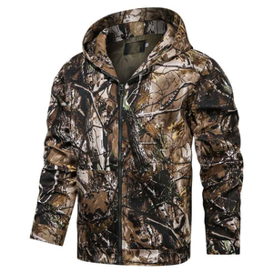 Veste de chasse pour homme, imperméable, coupe-vent, hiver, à capuche, en toile, manches longues, respirante - Product Image 2