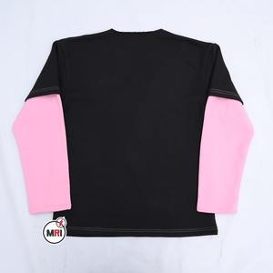 Qualité supérieure 100% coton Chemise personnalisée de luxe Unisexe 2 en 1 Double couche T-shirt à manches longues Double couche T-shirt à manches - Product Image 6