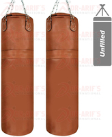 Sacs de frappe lourds pour l'entraînement au kick-boxing et au MMA - Cuir de vachette et acier, remplis d'eau et de sable, en PVC