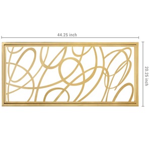 Pieza de Arte de pared de Metal contemporáneo para el hogar Acento interior de lujo Elegante sala de estar Decoración de pared del dormitorio - Product Image 6
