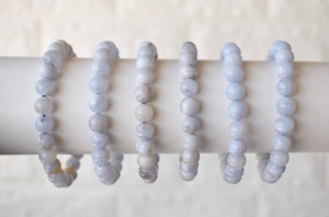 Wholesale Blue Lace Agate 8mm Round Beaded <b>Bracelet</b> Natural Polished <b>Healing</b> Crystal For Meditation Fashion at Best Price - Product Image 4