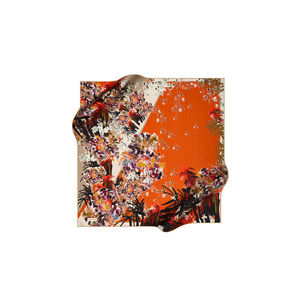 Luxury 100% <b>Silk</b> Twill Square Scarf-Custom Digital Print Designer Pattern 90x90cm - Product Image 1