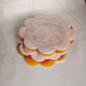 Tabla de quesos de resina Vieira colorida, bandeja de charcutería hecha a mano de 10 pulgadas con textura de mármol remolino para restaurantes - Product Image 2