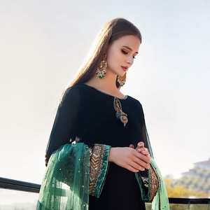 2024 recién llegados de calidad superior Casual pakistaní indio mujeres Salwar Kameez vestidos de césped ODM 1945 hecho de algodón de seda viscosa - Product Image 6