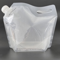 Sac d'eau pliable en plastique de 1 gallon, qualité alimentaire, avec bec verseur, portable, pour camping et boissons en extérieur, vente en gros