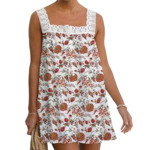 2026 Sleeveless <b>Women's</b> <b>Outfit</b> Hot Sale Length Block Print Boho Gypsy Cotton Evening Wear Dress Indian & Pakistani Fashion Girls - Product Image 1