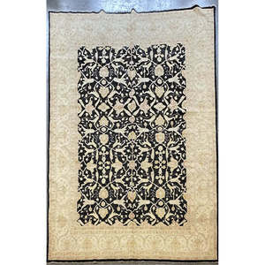 Tapis de Peshawar et de Khotan noué à la main, unique en son genre, 11'7 x 9'0' Pes_Kho_324 - Product Image 1