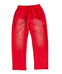 Pantalones Deportivos de Algodón Grueso Personalizados al por Mayor, Pantalones Deportivos Holgados de Pierna Ancha - Product Image 1