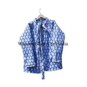 Chaqueta Acolchada Vintage de Algodón Indio Hecha a Mano para Mujer, Elegante, Reversible, con Estampado Floral, Otoño Invierno, Ecológica - Product Image 1