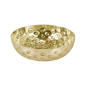 Bol de service en fer écologique de luxe, finition laiton EPL couleur or, fait main, idéal pour soupes et salades – Nouveauté tendance pour la décoration intérieure - Product Image 5