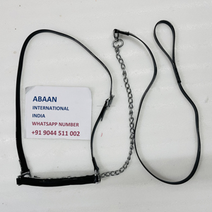 Meilleure vente de bandeau nasal à rembourrage souple en PVC pour chevaux équestres avec chaîne en fer de haute qualité - Product Image 6