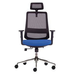 Silla de Oficina Ergonómica HOM1080-01 con Base Giratoria, Reposacabezas, Altura Ajustable, Material de Espuma y Tela PU para Personal de Taller - Product Image 1