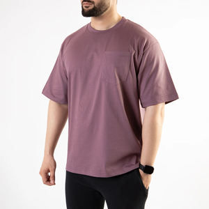 Camiseta Básica de Manga Corta con Cuello Redondo, 100% Algodón, Secado Rápido, Transpirable, Ajuste Holgado, Color Sólido para Hombre - Product Image 5