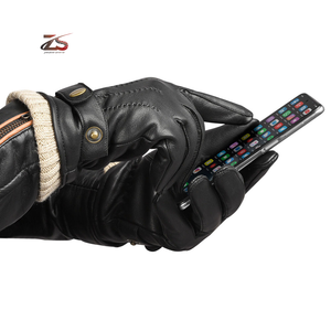 ถุงมือหนังกันลมสไตล์วินเทจสำหรับฤดูหนาวกันความร้อนและหน้าจอสัมผัสใช้ได้กับการเดินทางแบบลำลองปั่นจักรยาน - Product Image 6