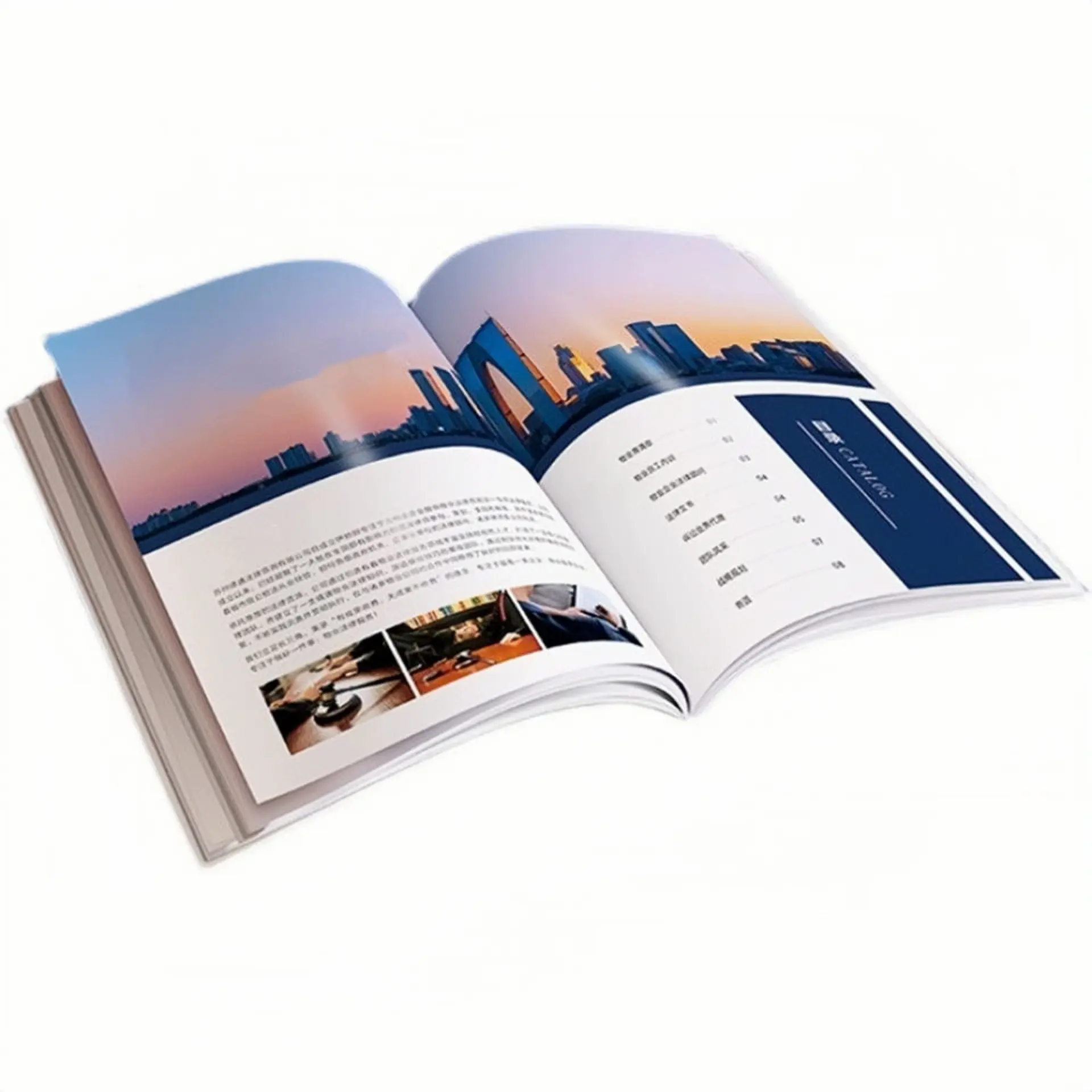 Fancy Design Custom Softcover Hard Cover A5 A6 Perfect Bound Manual Brochure Booklets Printing