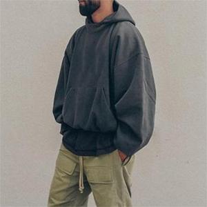 Sudadera con capucha de marca personalizada lavada con ácido Unisex suéter pesado de alta calidad Boxy doble capa 100% algodón hombres sudaderas con capucha - Product Image 2