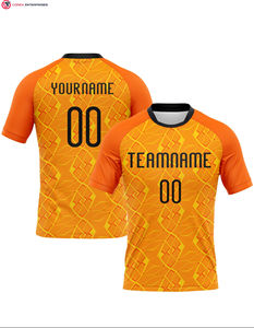 Camiseta de voleibol personalizada de varios colores, diseño sublimado, uniformes de voleibol naranja para mujer - Product Image 4