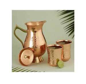 Infuseur à thé en cuivre pur martelé, style simple, couvercle, revêtement anti-corrosion, résistant à l'eau bouillante, pour infusion de thé et de fruits, multi-usages - Product Image 1