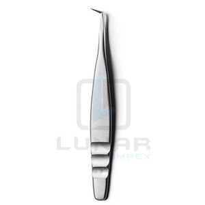 Professional Single Piece Stainless Steel Eyelash Extension Tweezers Handmade with Smooth Pointed Tip & Comfortable <b>Grip</b> - Product Image 1